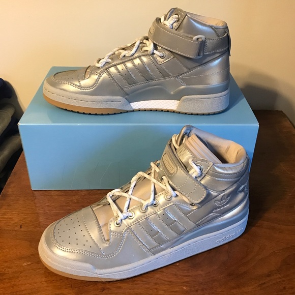 ADIDAS Ivy Park Forum Mid Icy Park Silver Metallic - Picture 11 of 11